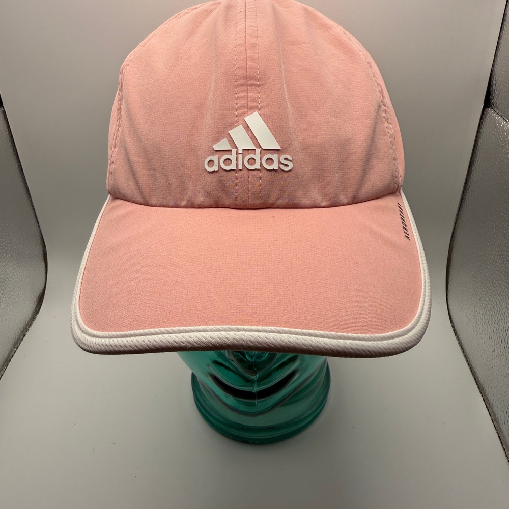 Adidas Aeroready Women Running Hat Peach Pink Adjustable Mesh Cap RN 90288